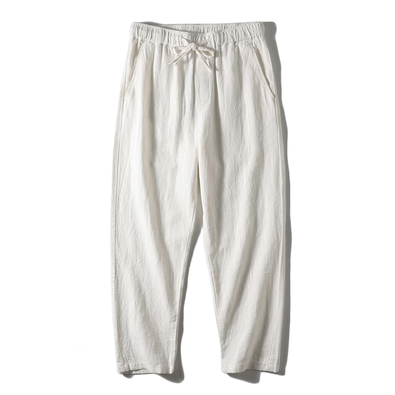 Sorona bio-fibre wide leg pants for plus size men 88–243 lbs Breathable wrinkle-resistant long summer pants oversized Eco-friendly linen blend men’s trousers for big bodies