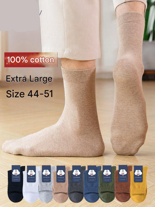 Men's plus size 100% cotton crew socks for AU sizes 11–17

High-stretch breathable cotton socks for large feet

Antibacterial and odor-resistant crew socks 6-pack