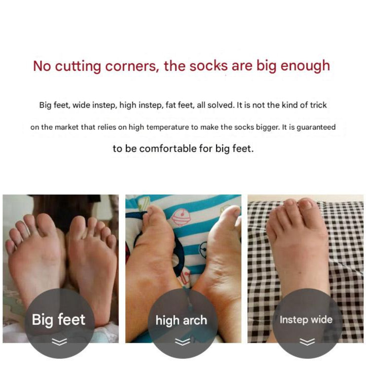 Men's plus size 100% cotton crew socks for AU sizes 11–17 High-stretch breathable cotton socks for large feet Antibacterial and odor-resistant crew socks 6-pack