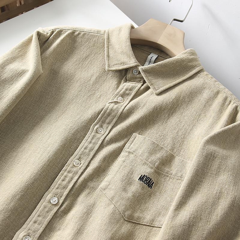 Men's Plus Size Brushed Cotton Shirt | Long Sleeve | Fits 88–330 lbs