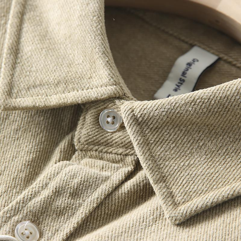 Men's Plus Size Brushed Cotton Shirt | Long Sleeve | Fits 88–330 lbs