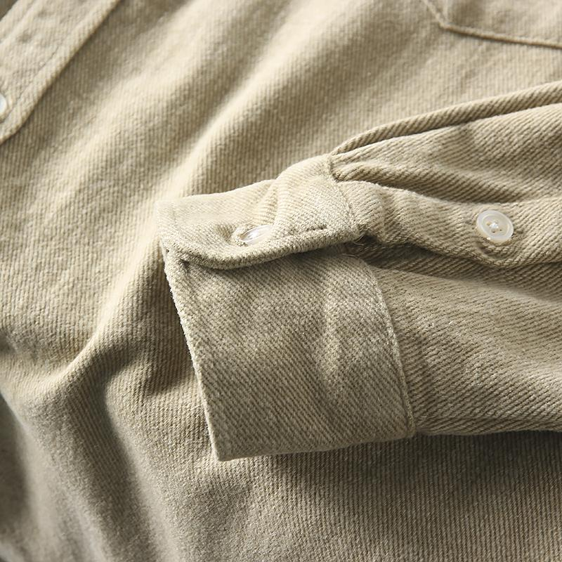Men's Plus Size Brushed Cotton Shirt | Long Sleeve | Fits 88–330 lbs